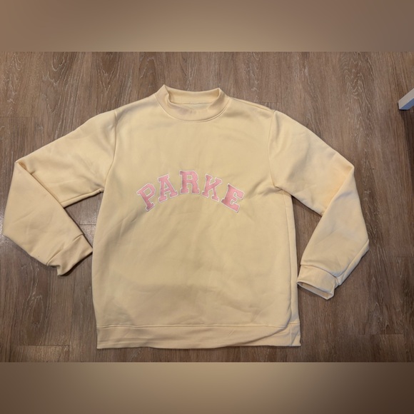 Tops - Yellow 'PARKE' inspired Graphic Crewneck Sweatshirt